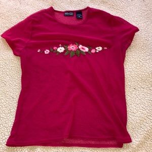 Layered vintage mesh baby tee